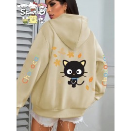 Sanrio Anime Characters Hoodie - Kawaii Pop Culture Streetwear, Cozy Oversized Unisex Sweatshirt with Pockets, Women's & Men's Cute Character Jacket for Year-Round