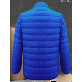 Men's & Women's Unisex Winter Jacket with Hood & Fill - Lightweight Windproof Outer/Inner Storage Pockets, Collar, Front/Back Zipper - Large Size Winter Coat for Cold Weather (Machine Washable) - Casual Outerwear for both sexes