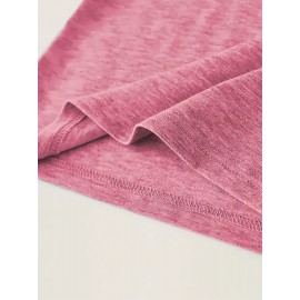 5pcs Plus Size Women'S Tops | Courage Heartbeat Just Breathe Pattern Print, Literary Style, Casual Versatile Round Neck, Comfortable Breathable, Oversized Loose Fit, 1XL-5XL Size