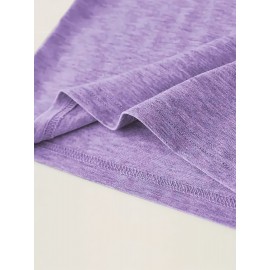 5pcs Plus Size Women'S Tops | Courage Heartbeat Just Breathe Pattern Print, Literary Style, Casual Versatile Round Neck, Comfortable Breathable, Oversized Loose Fit, 1XL-5XL Size