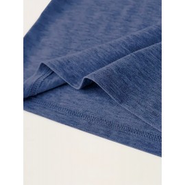 5pcs Plus Size Women'S Tops | Courage Heartbeat Just Breathe Pattern Print, Literary Style, Casual Versatile Round Neck, Comfortable Breathable, Oversized Loose Fit, 1XL-5XL Size