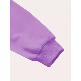 Elegant Women'S Game Day Crew Neck Sweatshirt | 260g, Long Sleeve, Geometric-Pattern, FallWinter Collection, Casual Style, Regular Fit