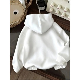 Women's Pink Oversized Hoodie with Pickle Print & Cucumber Dill Pickles Lettering - Cute Casual Sweatshirt, Kangaroo Pocket, Drawstring Hood, All-Season Loose Fit (Machine Washable) - Pickles-Themed Outfit