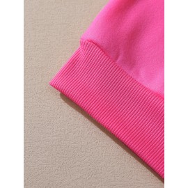 Women's Pink Oversized Hoodie with Pickle Print & Cucumber Dill Pickles Lettering - Cute Casual Sweatshirt, Kangaroo Pocket, Drawstring Hood, All-Season Loose Fit (Machine Washable) - Pickles-Themed Outfit