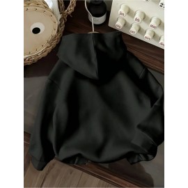 Women's Pink Oversized Hoodie with Pickle Print & Cucumber Dill Pickles Lettering - Cute Casual Sweatshirt, Kangaroo Pocket, Drawstring Hood, All-Season Loose Fit (Machine Washable) - Pickles-Themed Outfit