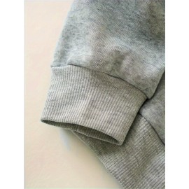 {Holiday Special- Halloween} Plus Size Comfortable Bat Letter Halloween Print Hoodie- Soft Casual Long Sleeve, Comfortable Women's Plus Size Daily Wear Clothing