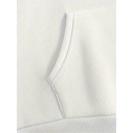 {Holiday Special- Halloween} Plus Size Comfortable Bat Letter Halloween Print Hoodie- Soft Casual Long Sleeve, Comfortable Women's Plus Size Daily Wear Clothing