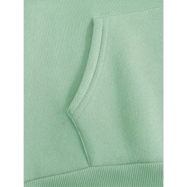 {Holiday Special- Halloween} Plus Size Comfortable Bat Letter Halloween Print Hoodie- Soft Casual Long Sleeve, Comfortable Women's Plus Size Daily Wear Clothing