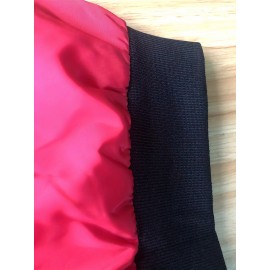 Men'S Color Block Hooded Trench Coat with Red/ Contrast Sleeves & Body - Casual Modern Jacket, Geometric Pattern, Regular Fit, Adjustable Hood & Zipper Closure, Versatile Outerwear for Teens & Young Adults, All-Season Durable Coat