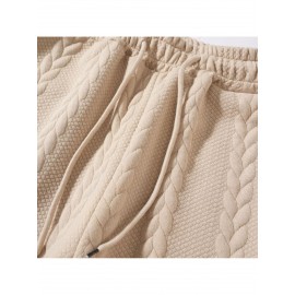 Men Casual Fashion Solid High Neck Knit Long Sleeved Warm Set Stand Collar Tops