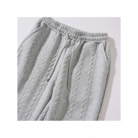 Men Casual Fashion Solid High Neck Knit Long Sleeved Warm Set Stand Collar Tops