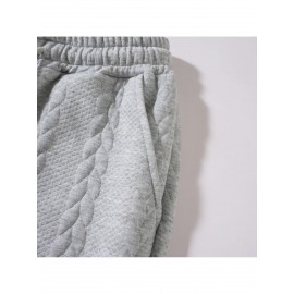 Men Casual Fashion Solid High Neck Knit Long Sleeved Warm Set Stand Collar Tops