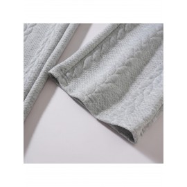 Men Casual Fashion Solid High Neck Knit Long Sleeved Warm Set Stand Collar Tops