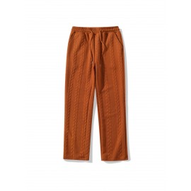 Men Casual Fashion Solid High Neck Knit Long Sleeved Warm Set Stand Collar Tops