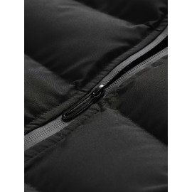 Men's Casual Sleeveless Stand Collar Vest, Thickened Warm Sweater, Autumn Winter Solid Color Zip-up Jacket, Coldproof Outdoor Top, Graphene Warmth, Fashion Webbing, Suitable for Daily Activities, Holiday Gift