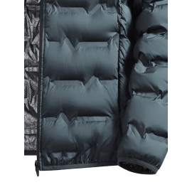 Men'S Stand Collar Thin Jacket | Casual Style, Regular Fit, Filler, Pocket Details, Autumn-Winter Trendy Short Coat