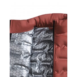 Men'S Stand Collar Thin Jacket | Casual Style, Regular Fit, Filler, Pocket Details, Autumn-Winter Trendy Short Coat