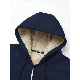 Men'S Fleece Lined Hooded Anorak | Thermal Winter Jacket, New Warm Windbreaker, Four-Season Cold Weather Coat, Regular Fit, Fabric