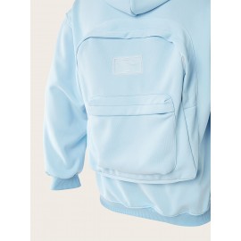 Unisex Creative Hoodie with Backpack, Backpack Hoodie, Sweatshirt with Pockets, Outdoor, Daily Wear, Sport, Backpack Can Bear A Maximum Weight Of 300 Pounds