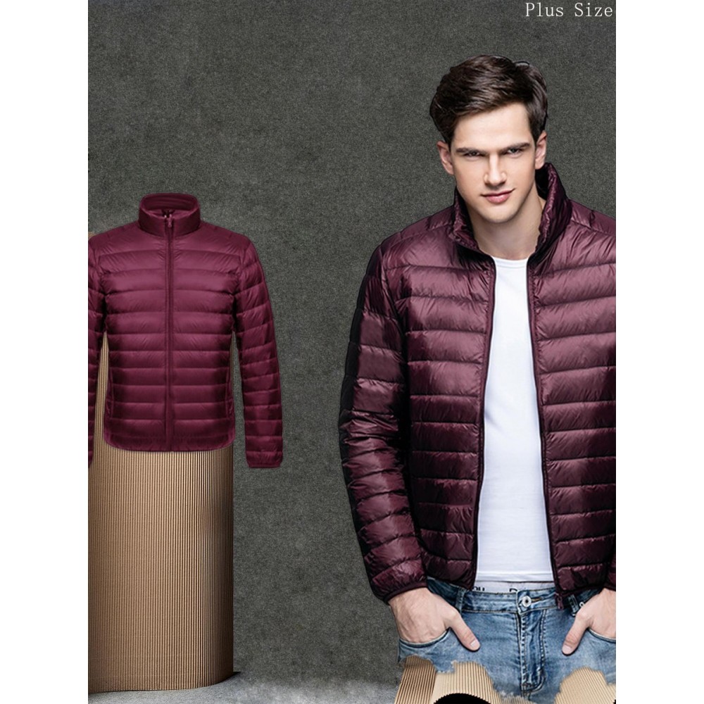 Men's & Women's Unisex Winter Jacket with Hood & Fill - Lightweight Windproof Outer/Inner Storage Pockets, Collar, Front/Back Zipper - Large Size Winter Coat for Cold Weather (Machine Washable) - Casual Outerwear for both sexes