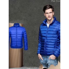 Men's & Women's Unisex Winter Jacket with Hood & Fill - Lightweight Windproof Outer/Inner Storage Pockets, Collar, Front/Back Zipper - Large Size Winter Coat for Cold Weather (Machine Washable) - Casual Outerwear for both sexes