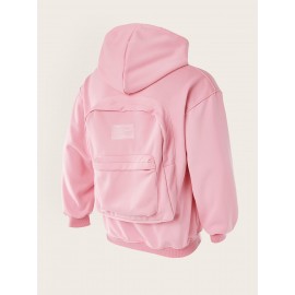 Unisex Creative Hoodie with Backpack, Backpack Hoodie, Sweatshirt with Pockets, Outdoor, Daily Wear, Sport, Backpack Can Bear A Maximum Weight Of 300 Pounds