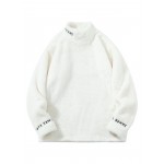 Men's Warm Hoodie Jacket - Loose Fit Stackable Neck Lettering & Embellished Loose-Fit Base Layer Coat Suitable for Spring/Fall - American Brand Casual Outerwear for Cold Weather (Hand Washable)