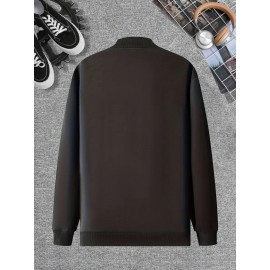 [Trendy Printed Jacket] Men's Printed Trendy Hot-Selling Autumn/Winter High-End Casual Youth Jacket Collar Stylish Versatile Top Jacket Coat