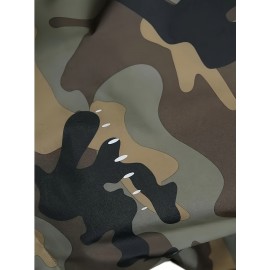 Men's Lightweight Camo Jacket - Casual Outdoor & Sports Hooded Coat, Durable Polyester, Machine Washable, Zip-Up with Pockets for Fishing, Hiking, Fishing Apparel|Casual Outdoor Wear|Half Zip Jacket