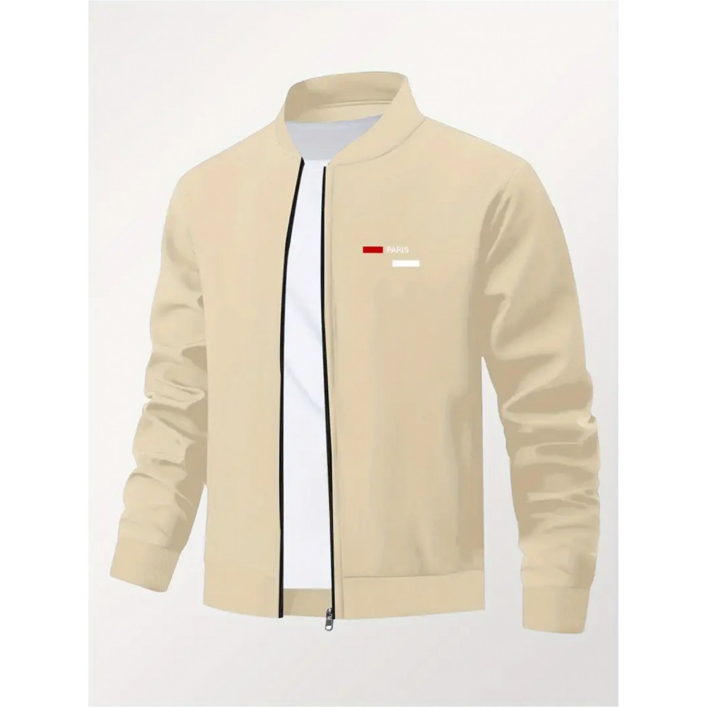 [Trendy Printed Jacket] Men's Printed Trendy Hot-Selling Autumn/Winter High-End Casual Youth Jacket Collar Stylish Versatile Top Jacket Coat